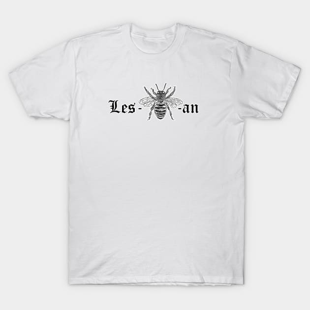 Les-bee-an. Lesbian pun gift. Lgbt funny couple. Perfect present for mom mother dad father friend him or her T-Shirt by SerenityByAlex